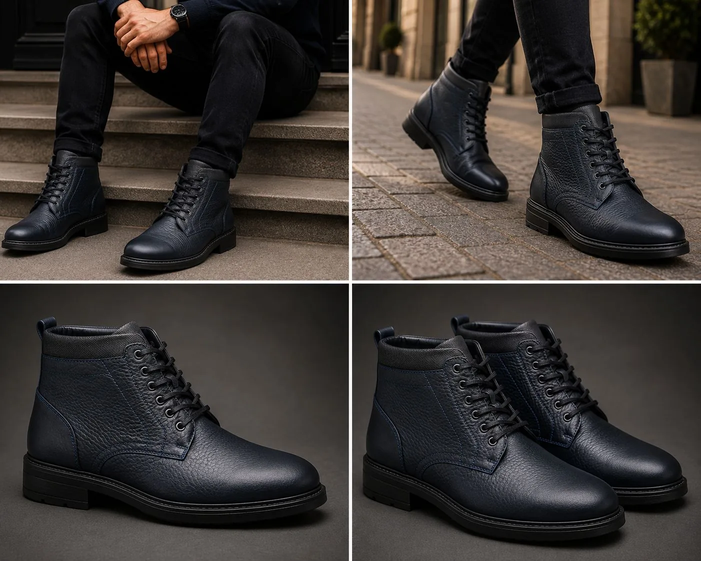 Dona Navyline Deri Erkek Bot