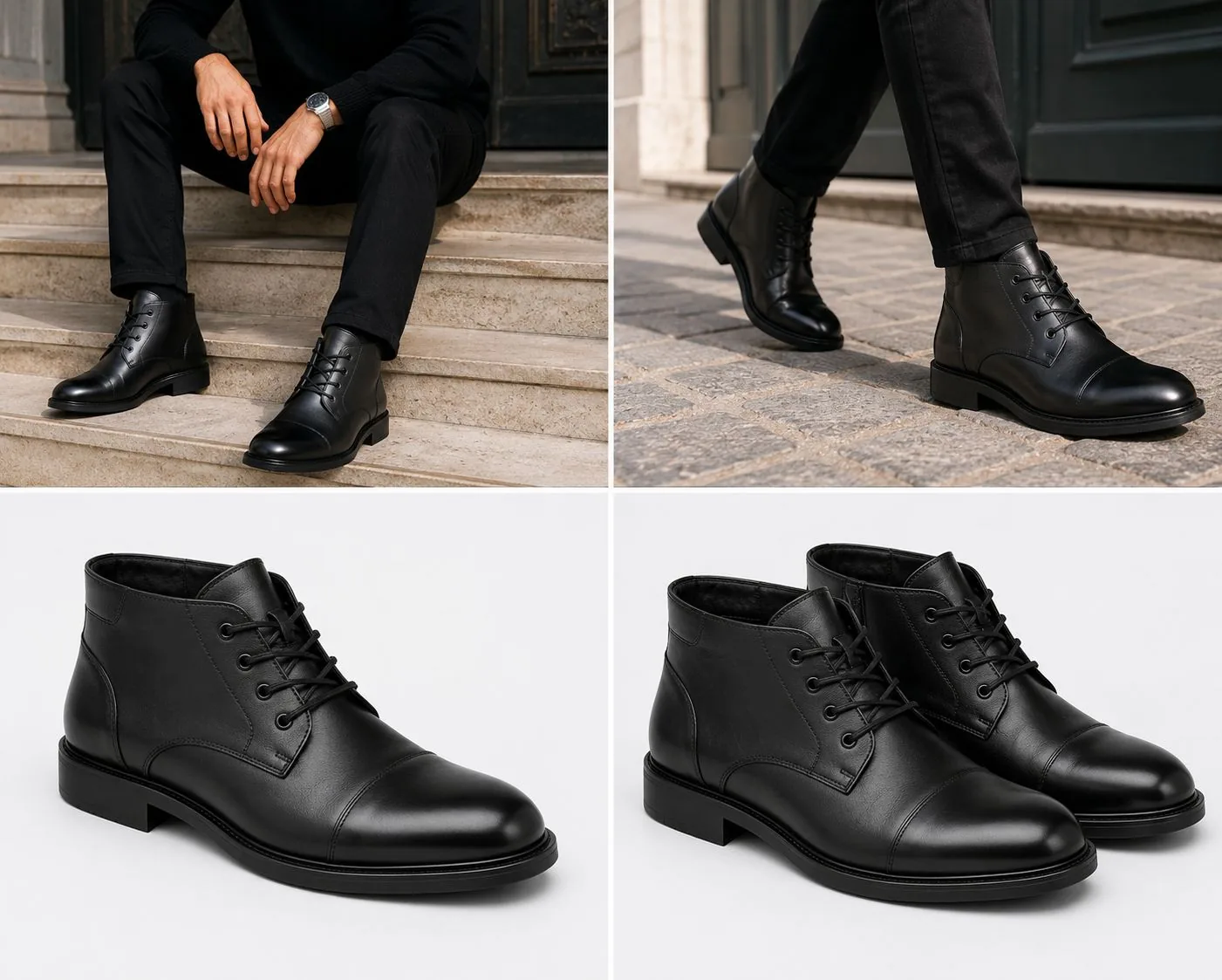 Dona Prestige Cap-Toe Deri Erkek Bot